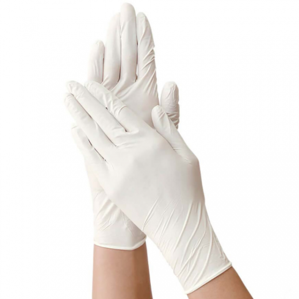 Нітрилові рукавички білі для букального масажу