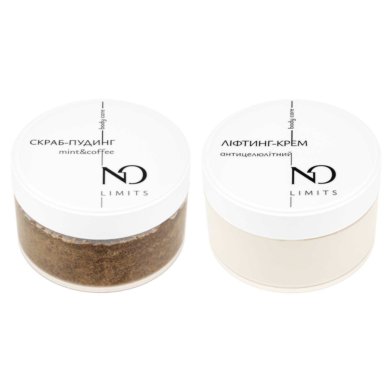 Разом дешевше! Антицелюлітний ліфтинг-крем (200 г) + Скраб-пудинг Mint & Coffee для тіла (200 г) Nataliorganic